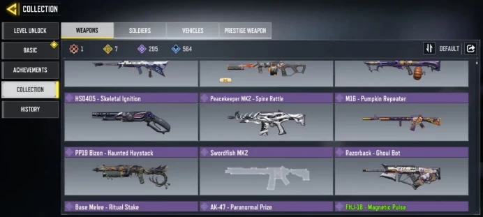 level 400/1 metic /7legend/295 epic guns /148 characters with lifetime waranty
