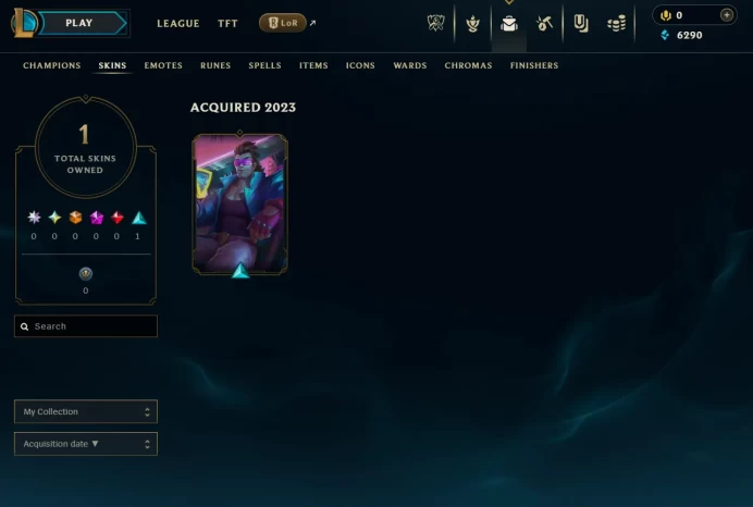 [EUW] Season 15 | Silver III  (Placement) | 1 Skins | 6.3K BE | Honor 3 | 31 Champs | CHANGEABLE E-MAIL