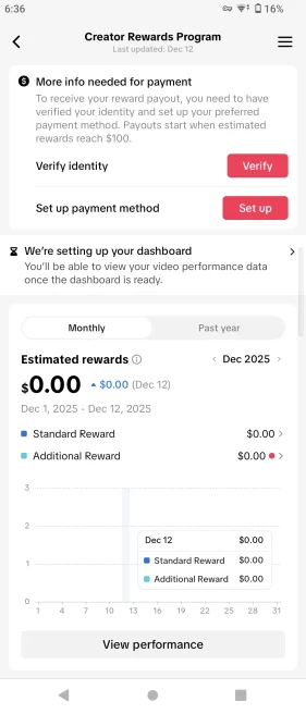 100% Monetized Account Creator Rewards Program Active | 10k Real Followers 75k Likes | Real Screenshots + Full Access + Account in Good Standing