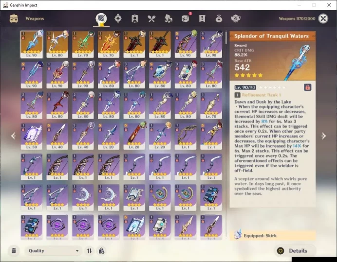 ASIA|AR 59|14 Limited+ 6 [5 Star Weapon]|(Furina,Xiao)+Sign,Arlecc,Skirk,Hu Tao,Raiden,Etc| MC Male |Take Email|Check SS(GI4009)