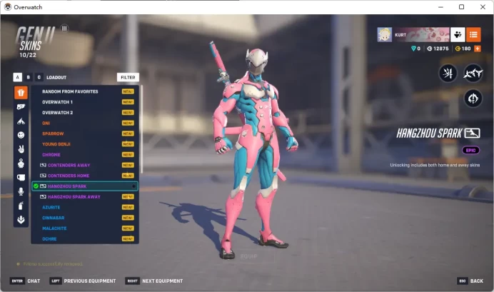 GENJI / HANGZHOU SPARK AWAY / 3 Gold Weapons / Full Mail Access / see the picture / Please Read Description