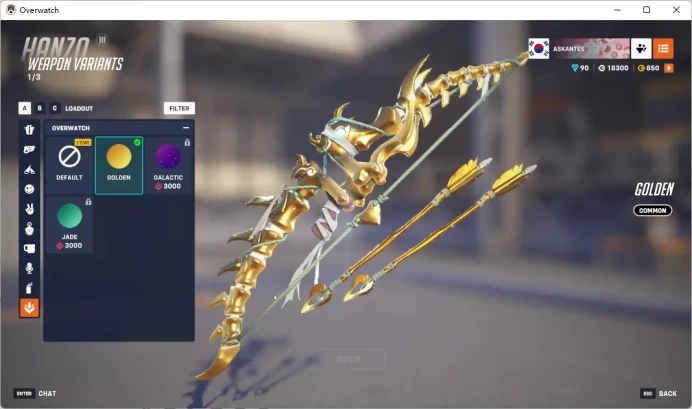 HANZO / ONRYO / GENJI /  FLORIDA MAYHEM AWAY 2018 /  8 Gold Weapons / Full Mail Access / see the picture / Please Read Description / JudithZ