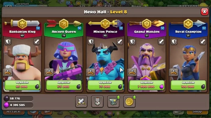 TH 14 - BH 9|LV 159|Limited Skin Hero|HH 8|BK 49,AQ 79,GW 37,MP 45,RC 21|Gems 1992|CN Off|ProtectOFF|TAKE MAIL(COC1748)