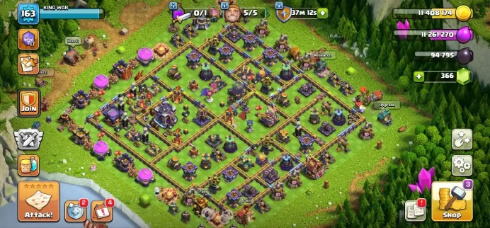 TH 15 Full Max, 7 Equipment Epic, Wall High Level, Defense Max, 7 Hero Skin, Magic Items, Hero High Level, Lifetime Warranty