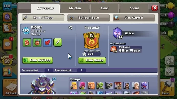 TH 15 - BH 10|LV 130|Limited Skin Hero|HH 8|BK 41,AQ 48,GW 31,MP 32,RC 13|Gems 1893|CN ON|ProtectOFF|TAKE MAIL(COC1755)