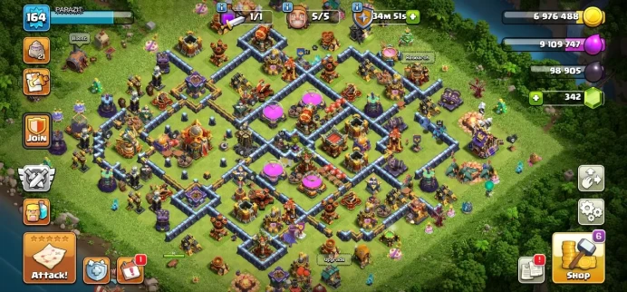 TH 16 Full Max, 10 Equipment Epic, Wall High Level, Defense Max, Magic Items, Hero High Level, Lifetime Warranty
