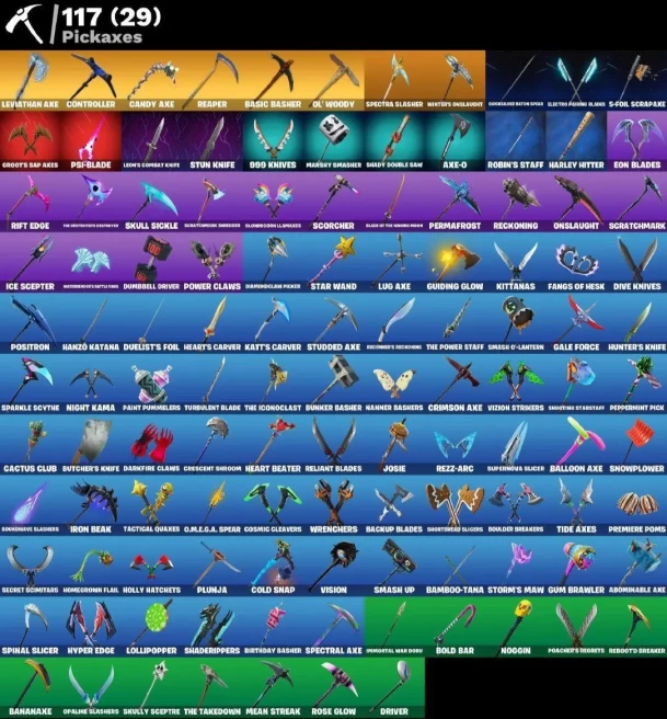 All Platform - OG - 155 Skin - 117 Pickaxes + Cratos - 164 Dans - Code815