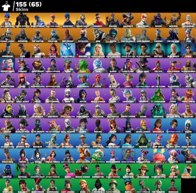 All Platform - OG - 155 Skin - 117 Pickaxes + Cratos - 164 Dans - Code815
