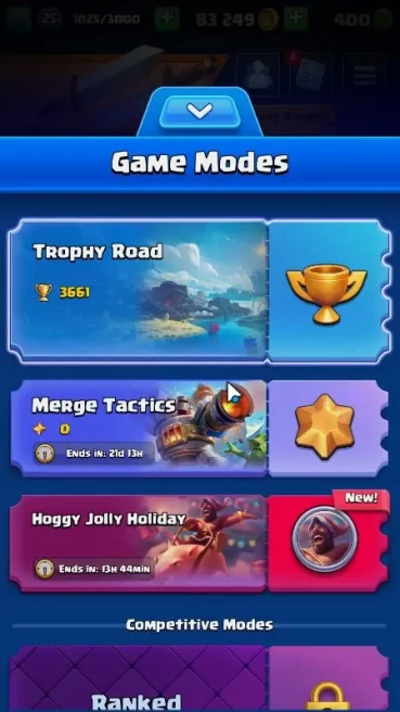 Lvl 25|Trophy 3661|KTL 9|Best Starter|Card 65|2 EVO,2 Legend,17 Epic,21 Rare,25 Common|Take Email(CR988)