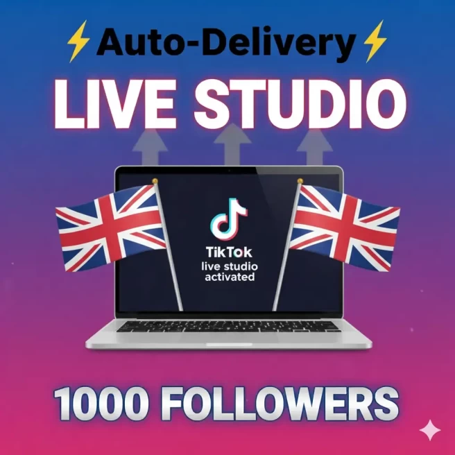 United Kingdom |1 000 Followers | LIVE STREAM + LIVE STUDIO Activated |Live PC Ready to use |Easy log in +full access |