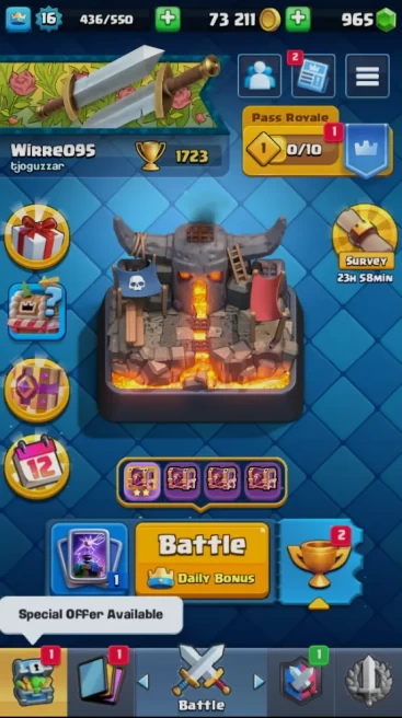 Clash Royale | KTL Level 7 | 1723 Cups | 16 Level | Instant Delivery | Lifetime Warranty | 100% Secure | 24/7 Support