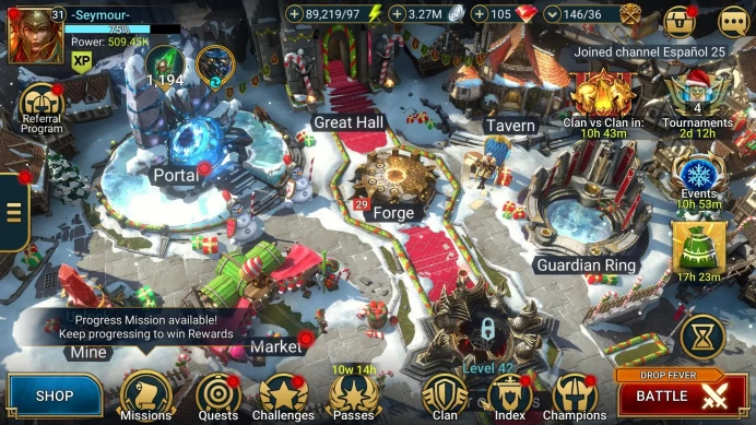 Lv31 509K Power|1Mythical(Galathir)23 Legendary(Krisk,Rotos,Drexthar,Yoshi)89,2K Energy|Check SS(RSL1138)