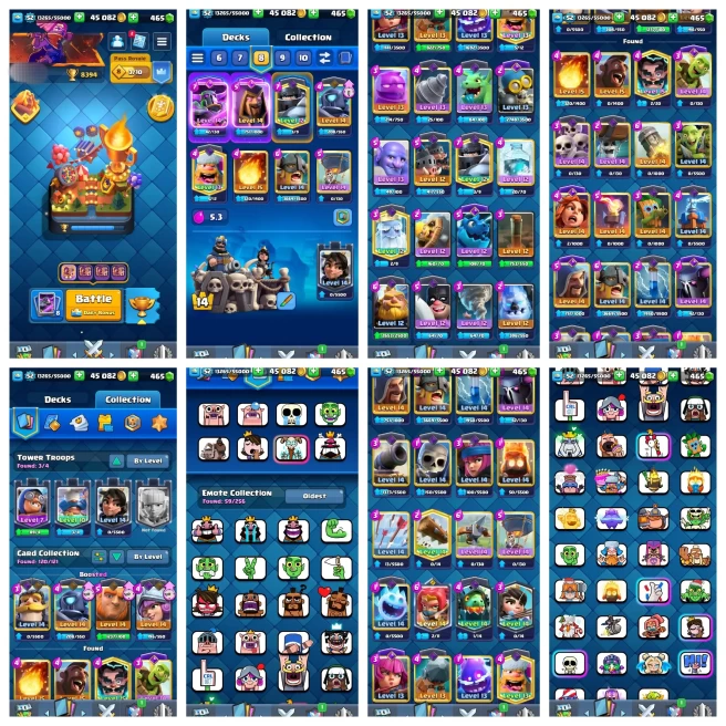 Y4【KT 14_LVL 52】8 EVO▰3 CARD LVL 15▰26 CARD LVL 14▰8.3K TROPHY▰4 SKIN▰59 RARE EMOTE▰8 YEAR PLAYED▰INSTANT DELIVERY