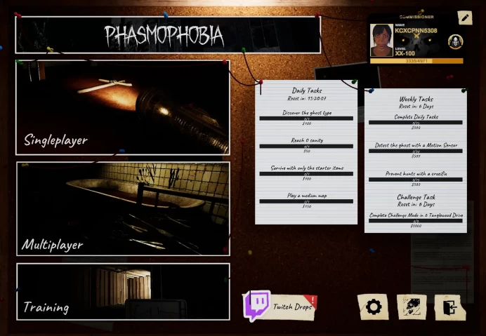 LVL XX-100 + 2 Billion $ + 20 Prestiges + 3 Tier Items - Phasmophobia Steam account+Full Access+Region Free [Automatic delivery]