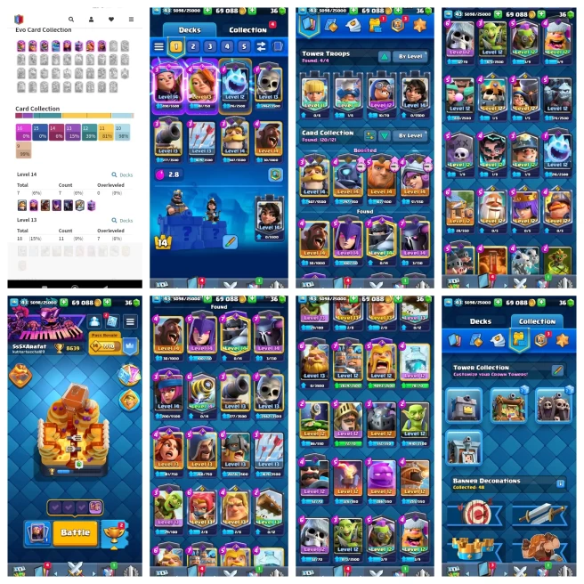 Y7【KT 14_LVL 43】8 EVO◈7 CARD LVL 14◈8.6K TROPHY◈44 OG EMOTE◈NC 500◈FULL SAFE ACC