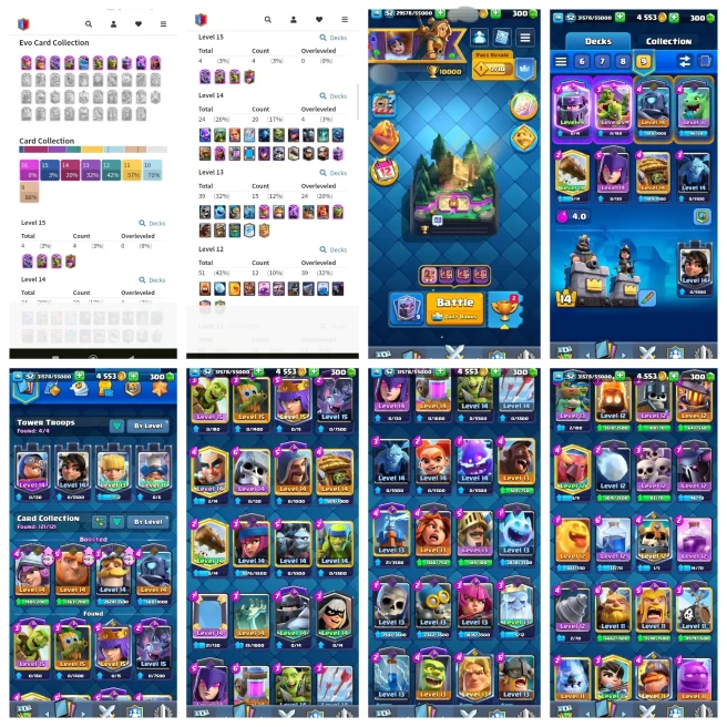 Y102【KT 14_LVL 52】10 EVO▰4 CARD LVL 15▰20 CARD LVL 14▰10K TROPHY▰85 RARE EMOTES▰8 YEAR PLAYED▰NC 500▰LOW PRICE IN MARKET