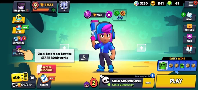 [Code 8371] Level 322 / 57k Trophy + Shelly Star / Highest Rank Master / 3 Brawler Gold + 7 Silver / Very Rare