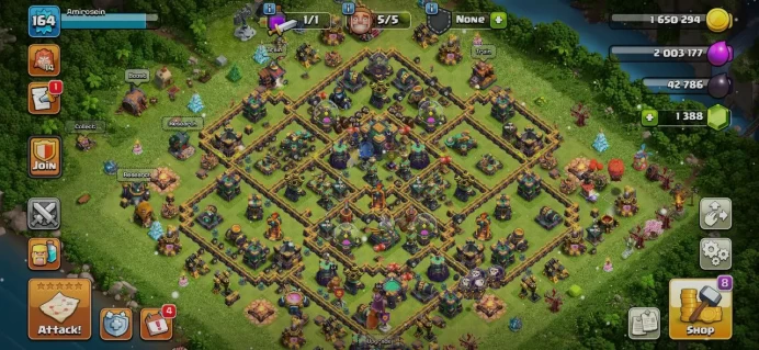 TH 14 Full Max, 3 Equipment Epic, Defense Max, Wall Max, Hero High Level, Magic Items
