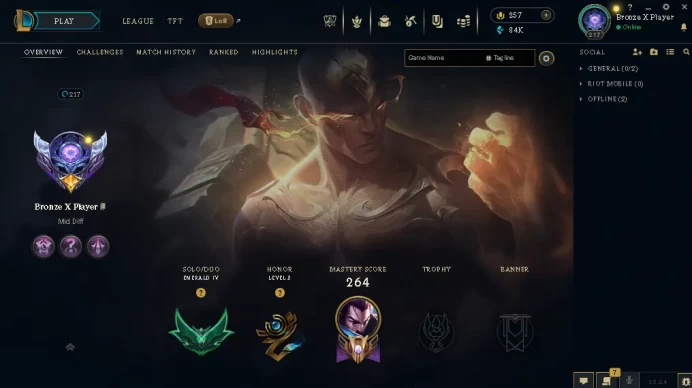 EUW / EMERALD 4 %72WR / 134 Champ / 113 Good Skins / 84K BE / HONOR 3 / S7 ACC / HANDMADE / 217 LVL / FULL ACCES / LIFETIME WARANTY / CHEAP