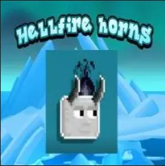 Hellfire Horns - Black - CHEAPEST GROWTOPIA - Fast delivery