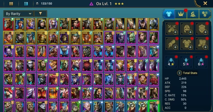 Starter with Mythical - Alaz : 85k energy / 60 mln coins / Roanas 2x, Arix, Ninja + 19 Login Legendaries / Dyana, Fenax