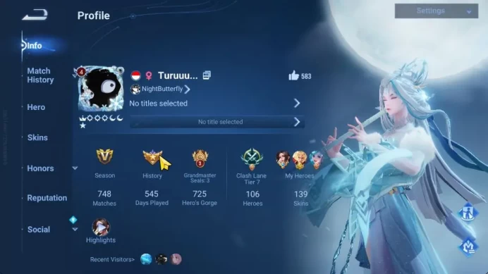 Hero 106 Skin 139|Lny24 [Zilong,Angela],Seiya Dharma,KIC,GM,Legend[Butterfly,Li Xin],Bleach[Hou Yi,Bai Qi]Etc|Infinite|(HOK1724)