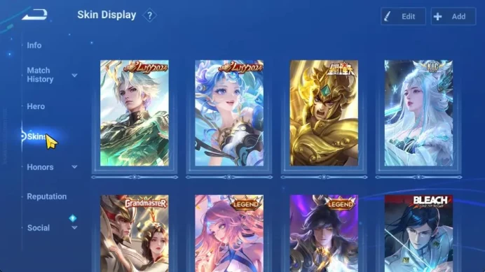 Hero 106 Skin 139|Lny24 [Zilong,Angela],Seiya Dharma,KIC,GM,Legend[Butterfly,Li Xin],Bleach[Hou Yi,Bai Qi]Etc|Infinite|(HOK1724)