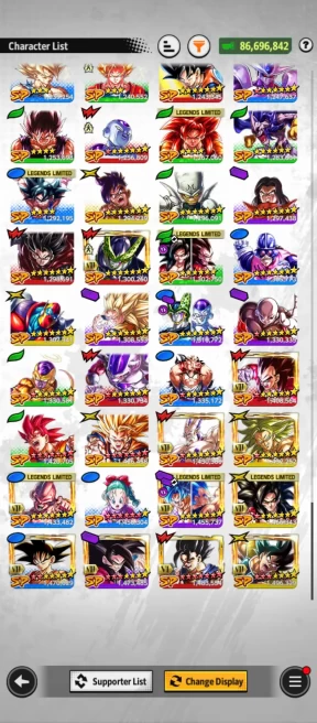 D830-IOS+Android-6 UL(SS4 Vegeta Full Red Star+Majin+SS4 Gogeta)+17 Legends+Good Equipment+SS4 Goku Zenkai+SS4 Goku and Vegeta+SS2 Goku