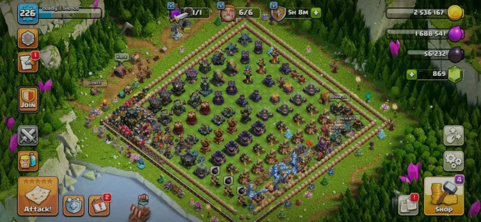 TH 17 Max, 5 Equipment Epic, Defense Max, Wall Max, 7 Hero Skin, Hero High Level