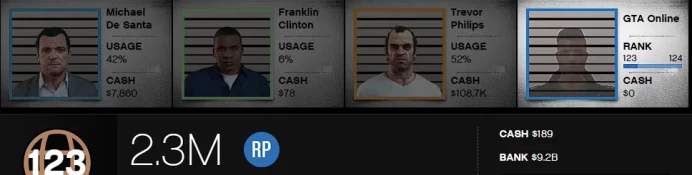 [Rockstar PC ONLY] 123 LVL / 9,2 BILLION MONEY $ ID:2598