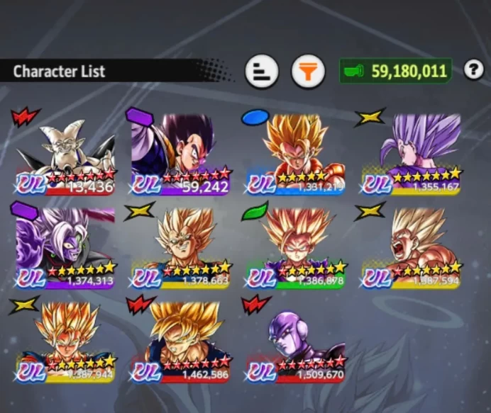 D832-IOS+Android-Nice Account-11 UL(Zamasu+SS Goku+Hit Full Star+Majin+Beast Gohan+SS2 Gohan)+28 Legend+Good Equipment+Team Future+Nice Team PVP