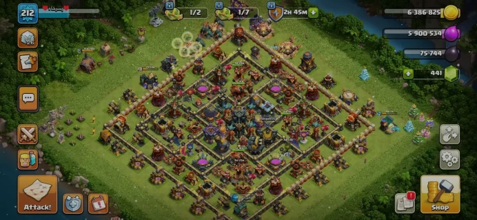 TH 17 Max, Wall Max, 7 Equipment Epic, Hero Max, Defense High Level, 230 League Medal, 6 Hero Skin
