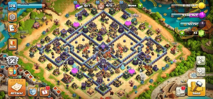 TH 15 Full Max, 4 Equipment Epic, Defense Max, Wall Max, 6 Hero Skin, Map Skin, Magic item, Hero High Level, Lifetime Warranty