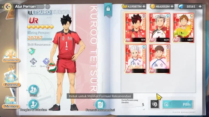 SEA|Lvl 50|10,1K DM|5 UR+Memo [Komori,Hirugami,Hoshiumi,Bokuto,Kuroo] + 14 SSR[Akaashi,Daichi,Yaku,Etc]|Google|Check SS (HFH888)