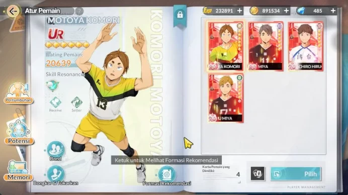 SEA|Lvl 44|4 UR+Memo [Komori,Hirugami,Atsumu,Osamu]+ 12 SSR[Kita,Suna,Tsukiahim,Iwaizumi,Aone,Etc]|Google|Check SS (HFH900)