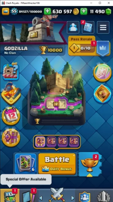[A206] COMBO ACC | LV55 | KT15 | Arena 25 | 10,000 Troph | 14 Evo | 7x Lv15 | 22x Lv14 | 121 Card | 120 Emotes | 11.5K Gems | BS Squad Busters