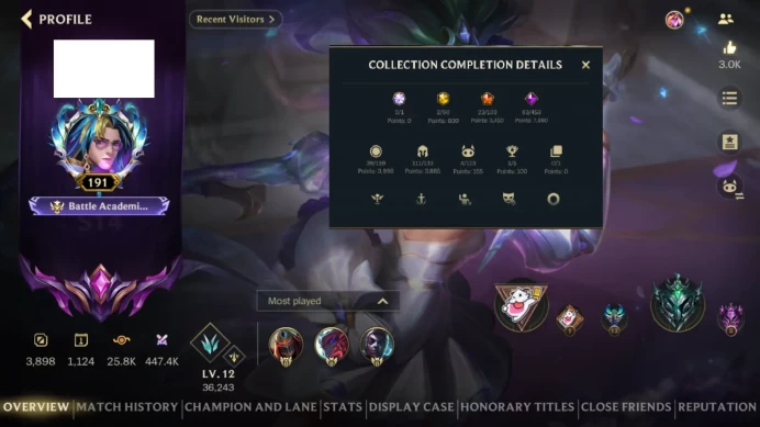 EU  /  MASTER PEAK / 127 SKINS / 2 Mythıc / 23 Legendary / 63 Epic / 111 CHAMPIONS #W0A038