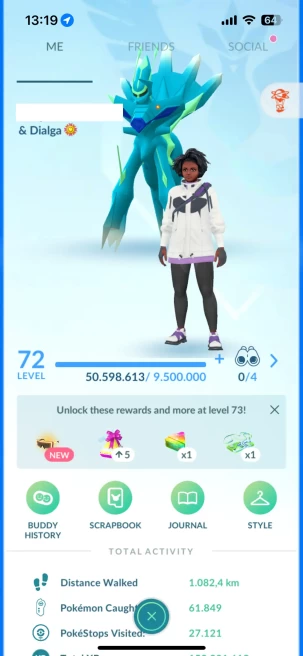 Level 72, 3 Legend IV100, 183 Shiny, 154 Legend, 30 IV 100, 12 Shiny Legend, 45 Shadow Legend