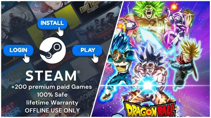 DRAGON BALL Fighter Z + Sparking! ZERO + XENOVERSE 2 + KAKAROT + 300 Premium Paid Games ◈Steam Offline Activation