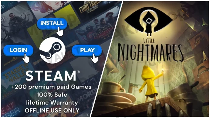 Little Nightmares I + enhanced + II + III + 300 Premium Paid Games ◈Steam Offline Activation ◈ Instant Delivery ◈ Life time Access