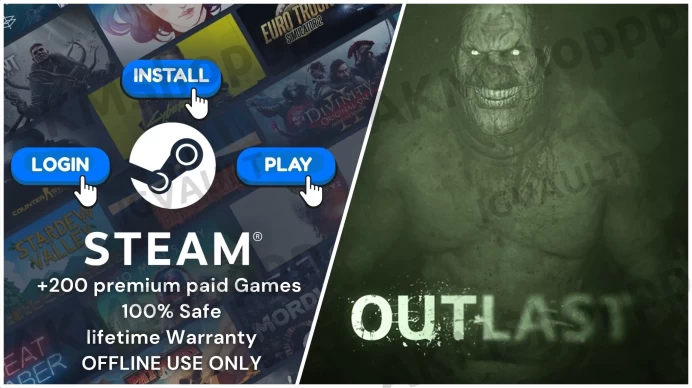 Outlast ALL PARTS + 300 Premium Paid Games ◈Steam Offline Activation ◈ Instant Delivery ◈ Life time Access