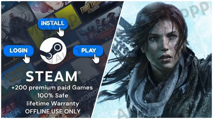 Rise of the Tomb Raider + Shadow of the Tomb Raider + I-III Remastered + IV-VI Remastered + + 300 Premium Paid Games ◈Steam Offline Activation
