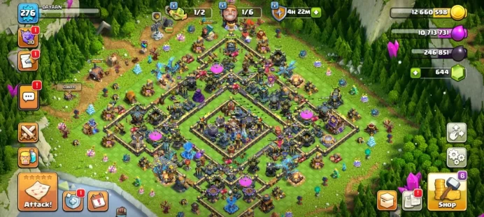 Level 276 Th 18 (100% max th 17) (5 hero max th 17) Tropas max Hero Equipment max