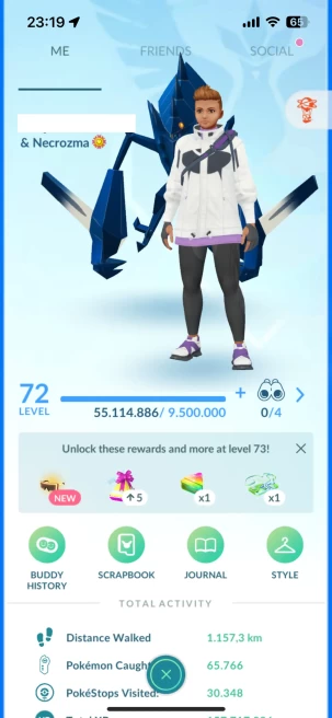 Level 72, 1 Legend IV100, 172 Shiny, 145 Legend, 118 IV 100, 8 Shiny Legend, 45 Shadow Legend
