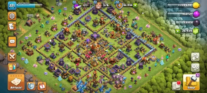 Th 16 25.5k gem(25500) Hero max Medal 230 Magic item full Defense almost max