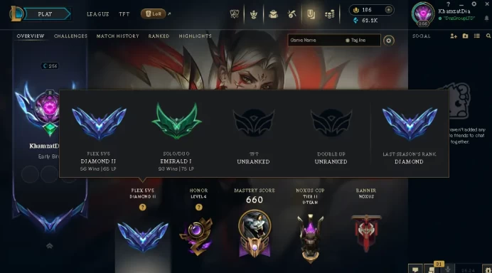 EUW / EMERALD 1(75LP) / FLEX D2 / 172 Champ / 403 Good Skins / 62K BE / HONOR 4 / MASTER ICONS / HANDMADE / FULL ACCES / CHEAP 