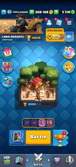 [Code 8406] Level 62 / 4 Cards Max + 10 Skins Towers / Very Cheap
