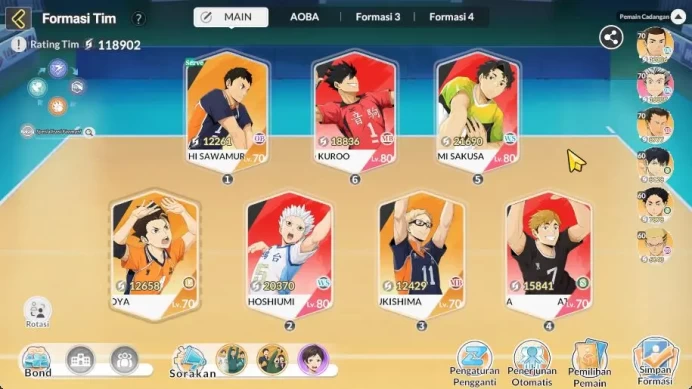 SEA|Lvl 50|5 UR [Bokuto+Memo,Hoshiumi+Memo,Sakusa,Kuroo,Atsumu]+16 SSR[Daichi,Nishinoya,Tsukishima,Etc|Google|Check SS (HFH904)