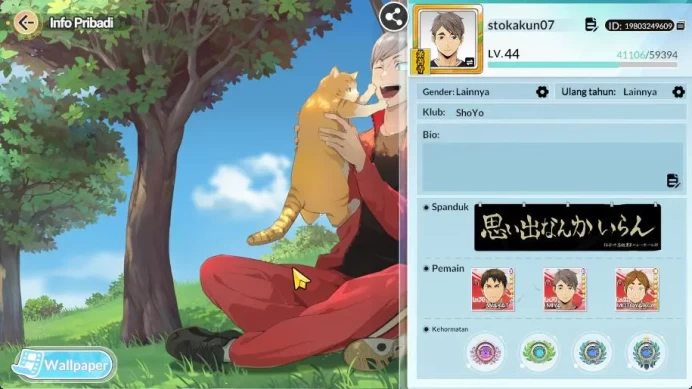 SEA|Lvl 44|1,7K DM|3 UR [Osamu+Memo,Motoya,Wakatoshi]+13 SSR[Hinata,Kenma,Suna,Kita,Tanaka,Azumane,Etc|Google|Check SS (HFH907)