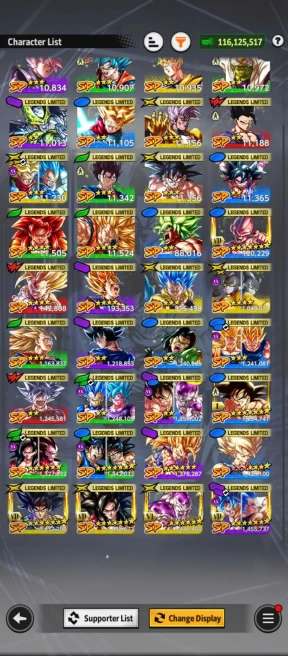 D833-IOS+Android-6 UL(SS Goku Full Star+Frieza Full Star+SS4 Vegeta)+40 Legend+Vip Equipment+Good Team PVP+SS4 Goku Zenkai+Namek Goku+Gohan